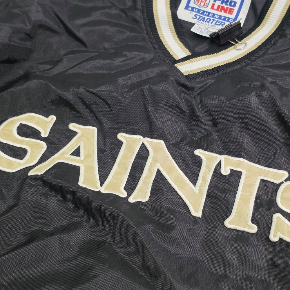 Vintage 90's Starter New Orleans Saints NFL Pro Line Pullover Jacket XL Korea - Picture 6 of 12